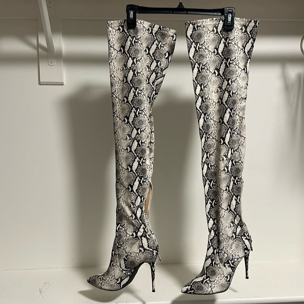 Steve Madden Snakeskin over the knee boots